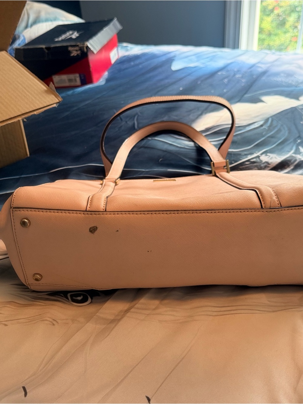 kate spade Blush Pink Tote with Gold Plaque and wallet - Picture 2 of 12